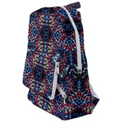 Blue Onn Burgundy Travelers  Backpack by kaleidomarblingart