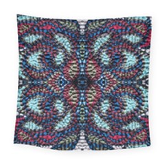 Blue Onn Burgundy Square Tapestry (large) by kaleidomarblingart