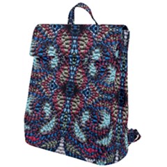 Blue Onn Burgundy Flap Top Backpack by kaleidomarblingart