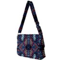 Blue onn burgundy Full Print Messenger Bag (S) View2