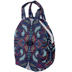 Blue Onn Burgundy Travel Backpacks by kaleidomarblingart