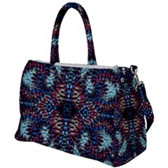 Blue Onn Burgundy Duffel Travel Bag by kaleidomarblingart