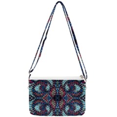 Blue Onn Burgundy Double Gusset Crossbody Bag by kaleidomarblingart