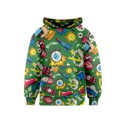 Cartoon Pattern Kids  Pullover Hoodie by designsbymallika