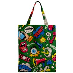 Cartoon Pattern Zipper Classic Tote Bag by designsbymallika