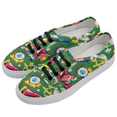 Cartoon Pattern Women s Classic Low Top Sneakers by designsbymallika