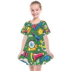 Cartoon Pattern Kids  Smock Dress by designsbymallika