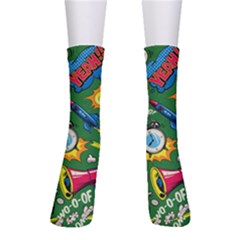 Cartoon Pattern Crew Socks by designsbymallika