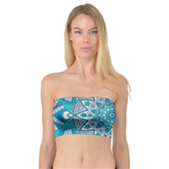 Mandala Blue Bandeau Top by zappwaits