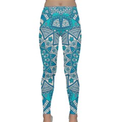 Mandala Blue Classic Yoga Leggings by zappwaits