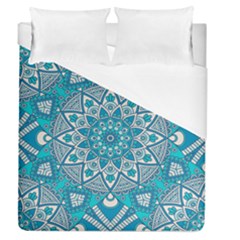 Mandala Blue Duvet Cover (queen Size) by zappwaits