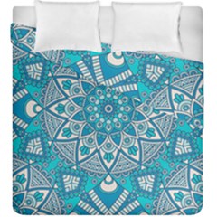 Mandala Blue Duvet Cover Double Side (king Size) by zappwaits