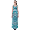 Mandala Blue Empire Waist Maxi Dress View1