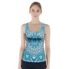 Mandala Blue Racer Back Sports Top by zappwaits