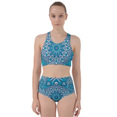 Mandala Blue Racer Back Bikini Set by zappwaits