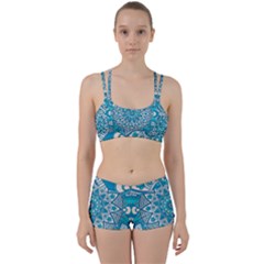 Mandala Blue Perfect Fit Gym Set by zappwaits