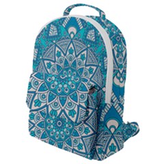 Mandala Blue Flap Pocket Backpack (small) by zappwaits