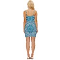 Mandala Blue Wrap Tie Front Dress View4