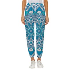 Mandala Blue Cropped Drawstring Pants by zappwaits