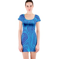 Abstract-pattern-art-desktop-shape Short Sleeve Bodycon Dress