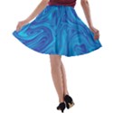 Abstract-pattern-art-desktop-shape A-line Skater Skirt View2