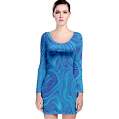 Abstract-pattern-art-desktop-shape Long Sleeve Velvet Bodycon Dress