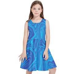 Abstract-pattern-art-desktop-shape Kids  Skater Dress by Zezheshop