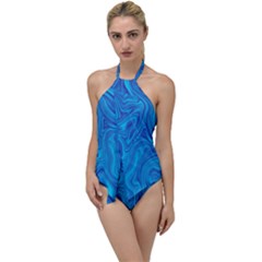 Abstract-pattern-art-desktop-shape Go with the Flow One Piece Swimsuit