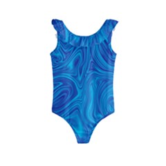 Abstract-pattern-art-desktop-shape Kids  Frill Swimsuit