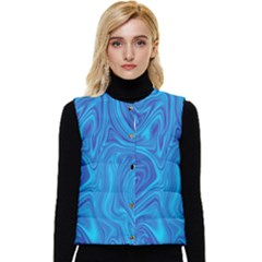 Abstract-pattern-art-desktop-shape Women s Short Button Up Puffer Vest