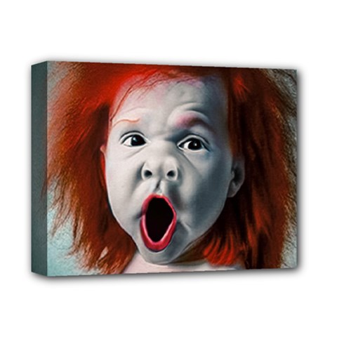 Son Of Clown Boy Illustration Portrait Deluxe Canvas 14  X 11  (stretched) by dflcprintsclothing