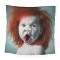 Son Of Clown Boy Illustration Portrait Square Tapestry (Large) View1