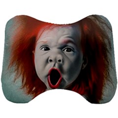 Son Of Clown Boy Illustration Portrait Head Support Cushion by dflcprintsclothing