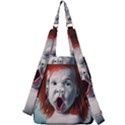 Son Of Clown Boy Illustration Portrait Center Zip Backpack View2