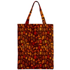 Pattern-orange,seamles,chrismast Zipper Classic Tote Bag by nateshop