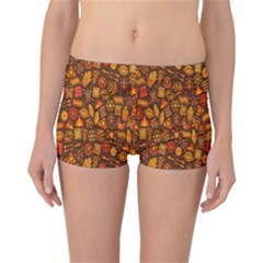 Pattern-orange,seamles,chrismast Reversible Boyleg Bikini Bottoms by nateshop