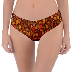 Pattern-orange,seamles,chrismast Reversible Classic Bikini Bottoms by nateshop