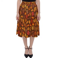 Pattern-orange,seamles,chrismast Classic Midi Skirt by nateshop