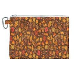 Pattern-orange,seamles,chrismast Canvas Cosmetic Bag (xl) by nateshop