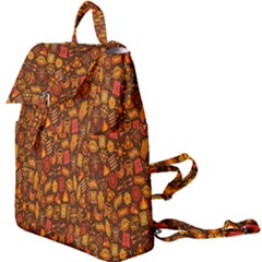 Pattern-orange,seamles,chrismast Buckle Everyday Backpack by nateshop