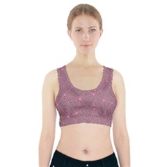 Triangle-line Pink Sports Bra With Pocket by nateshop