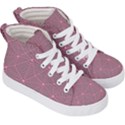 Triangle-line Pink Kids  Hi-Top Skate Sneakers View3