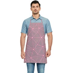 Triangle-line Pink Kitchen Apron by nateshop