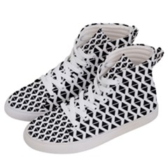 Triangle-black White Women s Hi-top Skate Sneakers by nateshop