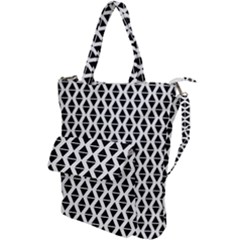 Triangle-black White Shoulder Tote Bag by nateshop