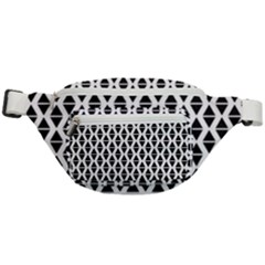 Triangle-black White Fanny Pack by nateshop