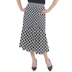 Triangle-black White Midi Mermaid Skirt by nateshop