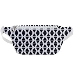 Triangle-black White Waist Bag  by nateshop