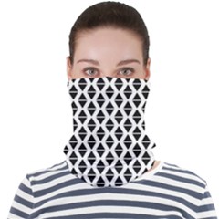 Triangle-black White Face Seamless Bandana (adult) by nateshop