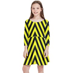 Traffic Kids  Quarter Sleeve Skater Dress by nateshop